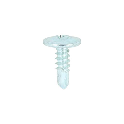 TIMCO Metal Construction Sheet & Framing Screws - PH - Wafer - Self-Drilling - Zinc (8 x 9/16, Box of 1000)