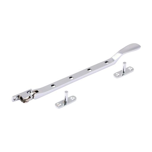 TIMCO Victorian Pattern Casement Stay - Polished Chrome (240mm, TIMpac of 1)