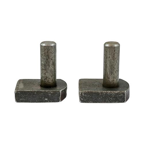 TIMCO Gate Hooks To Weld - Self Coloured (12mm, Plain Bag of 2)