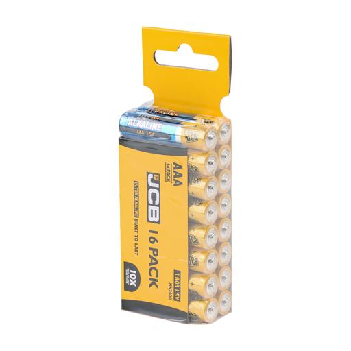 TIMCO Jcb Ultra Alkaline Batteries Trade Pack (AAA, Pack of 16)