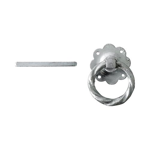 TIMCO Ring Gate Latch - Twisted - Hot Dipped Galvanised (6, TIMbag of 1)