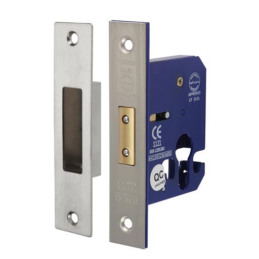 TIMCO Euro Deadlock - Satin Nickel (66 case / 45 backset, Box of 1)