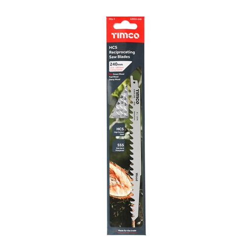 TIMCO Reciprocating Saw Blades - Wood Cutting - High Carbon Steel - S1542K (Pack of 5)