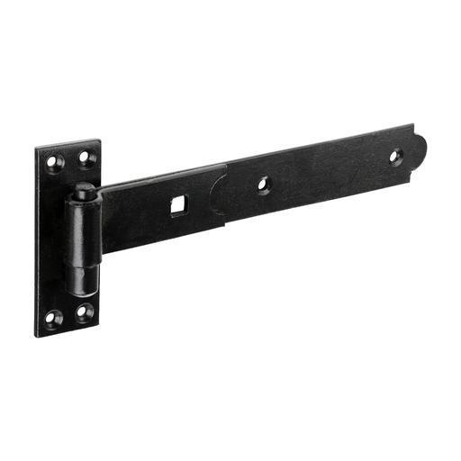 TIMCO Pair Of Straight Band & Hook On Plates - Black (250mm, Plain Bag of 1)