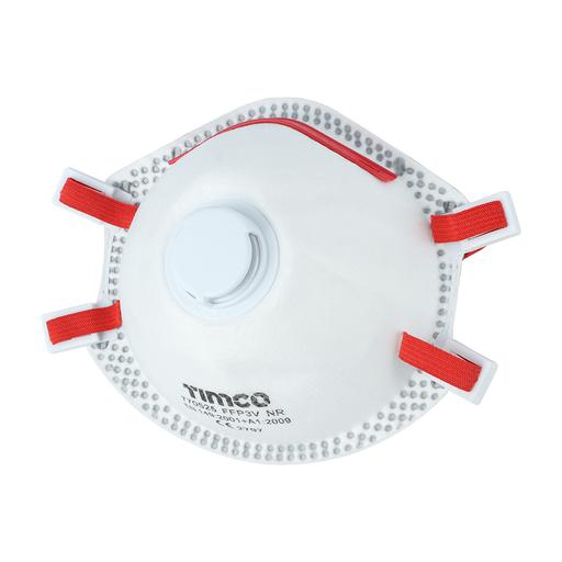 TIMCO Ffp3 Moulded Masks With Valve (One Size, Box of 5)