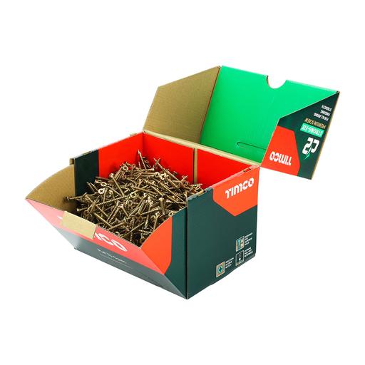 TIMCO C2 Strong-Fix - PZ - Double Countersunk - Twin-Cut - Yellow (4.0 x 50, Box of 1000)
