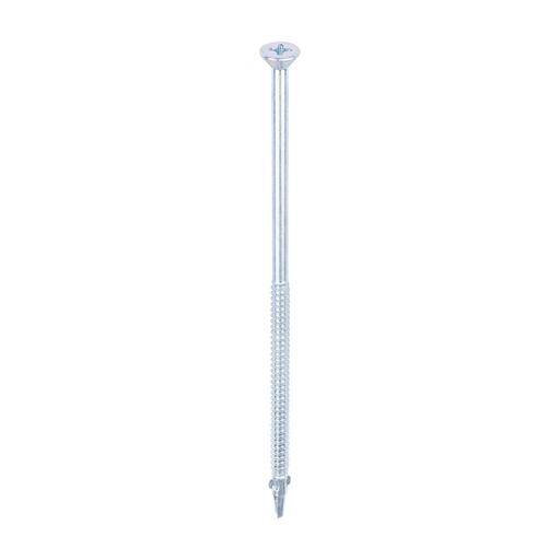 TIMCO Metal Construction Timber To Light Section Screws - Countersunk - Wing-Tip - Self-Drilling - Zinc (5.5 x 150, Box of 100)