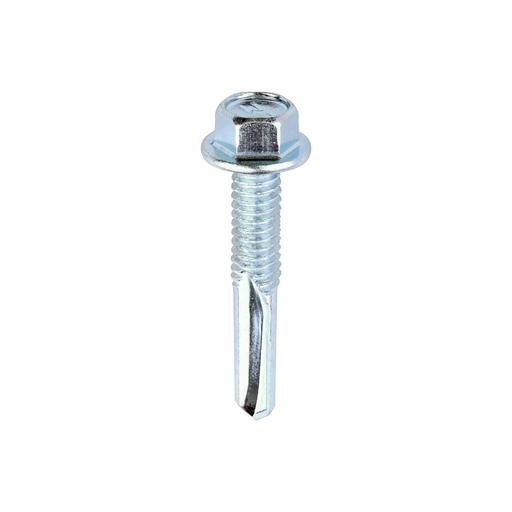 TIMCO Metal Construction Heavy Section Screws - Hex - Self-Drilling - Zinc (5.5 x 32, Box of 100)