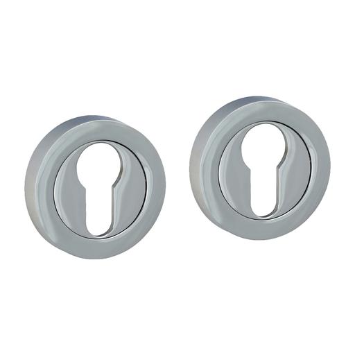 TIMCO Euro Profile Escutcheon - Polish Chrome (51mm, Blister Pack of 1)