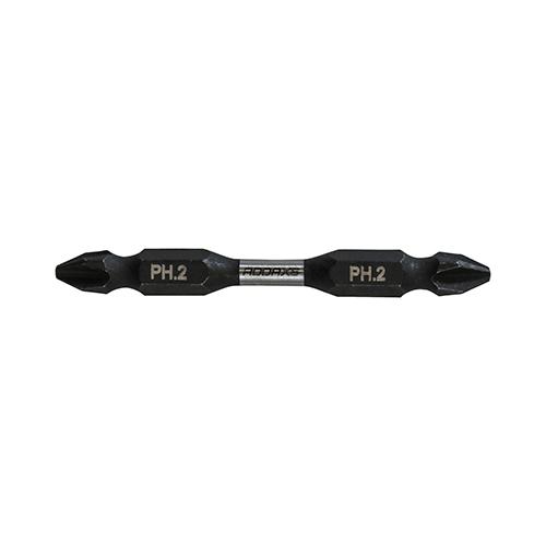 TIMCO Impact Driver Bits - PH - Double Ended (No.2 x 65, Blister Pack of 2)