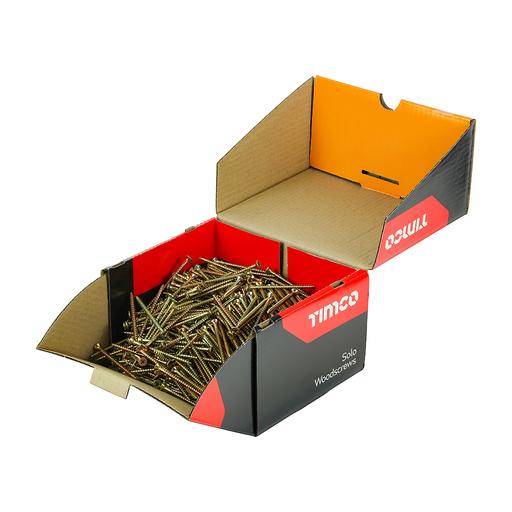 TIMCO Solo Chipboard & Woodscrews - Industry Pack - PZ - Double Countersunk - Yellow (5.0 x 80, Box of 1000)