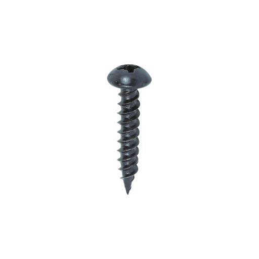 TIMCO Blackjax Woodscrews - PZ - Round - Black Organic (10 x 1, Box of 200)