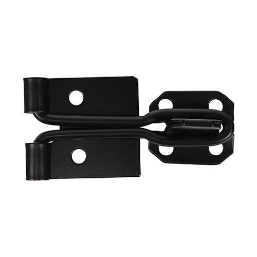 TIMCO Wire Pattern Hasp & Staple - Black (4, Plain Bag of 1)