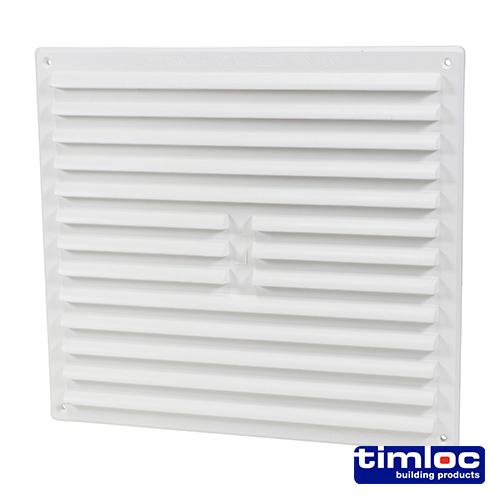 TIMCO Timloc Internal Plastic Louvre Grille Vent - White - 1212W (260 x 235, Bag of 1)