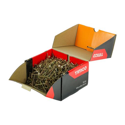TIMCO Solo Chipboard & Woodscrews - Industry Pack - PZ - Double Countersunk - Yellow (5.0 x 60, Box of 1000)
