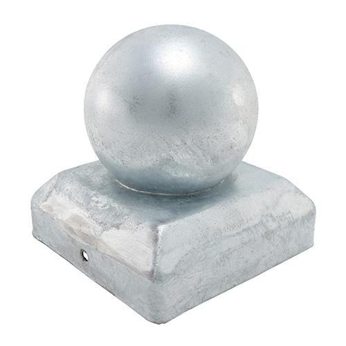 TIMCO Ball Fence Post Cap - Zinc (50mm, Unit of 1)