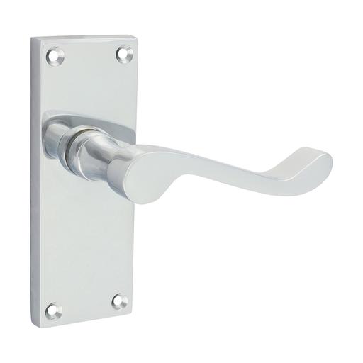 TIMCO Victorian Scroll Latch Handles - Polished Chrome (114 x 42, Blister Pack of 1)