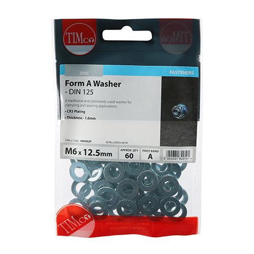 Form A Washer, M6, 60pk