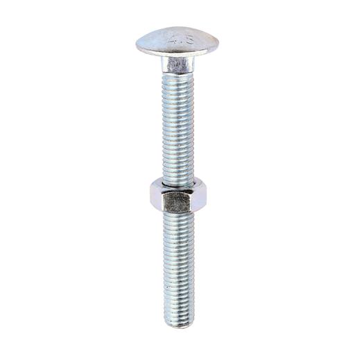 TIMCO Carriage Bolts & Hex Nuts - Zinc (M12 x 110, Box of 25)
