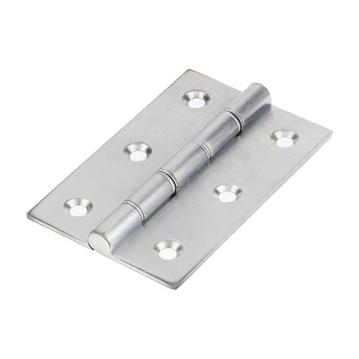 TIMCO Double Steel Washered Butt Hinge - Solid Brass - Satin Chrome (76 x 50, TIMpac of 1)