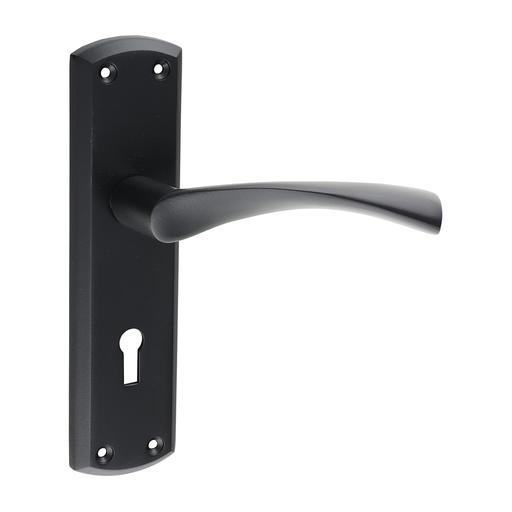 TIMCO Zeta Lock Handles - Matt Black (175 x 45, Blister Pack of 1)