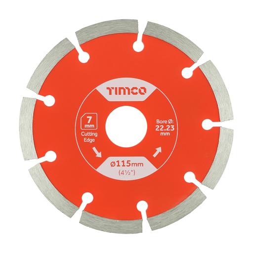 TIMCO General Purpose Diamond Blade - Segmented (115 x 22.2, Box of 3)