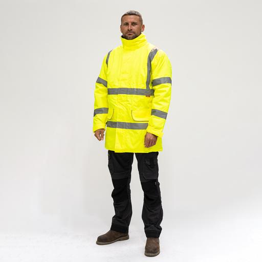 TIMCO Hi-Visibility Parka Jacket - Yellow (Large, Bag of 1)