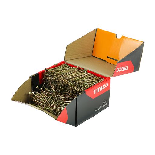 TIMCO Solo Chipboard & Woodscrews - Industry Pack - PZ - Double Countersunk - Yellow (5.0 x 100, Box of 1000)