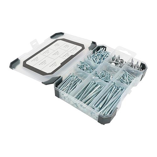 TIMCO Mixed Tray - Nails - Galvanised - Bright (300pcs, Tray of 300)