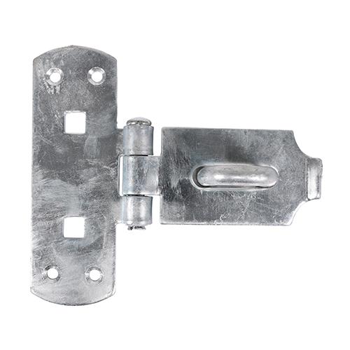 TIMCO Vertical Pattern Bolt On Hasp & Staple - Heavy Duty - Hot Dipped Galvanised (6, Plain Bag of 1)