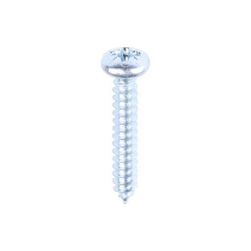 TIMCO Self-Tapping Screws - PZ - Pan - Zinc (8 x 1, Box of 200)
