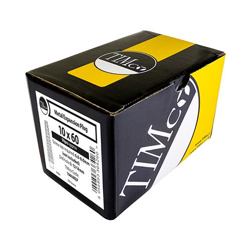 TIMCO Metal Expansion Plugs - Yellow (6.0 x 32, Box of 100)