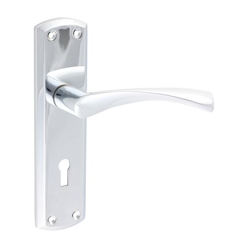 TIMCO Zeta Lock Handles - Polished Chrome (175 x 45, Blister Pack of 1)
