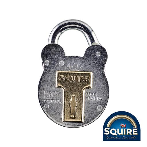 TIMCO Old English 4 Lever Padlock - 440 (40mm, Blister Pack of 1)