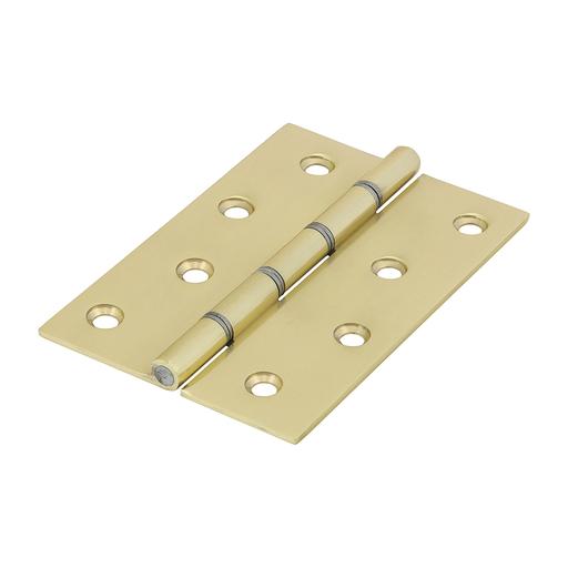 TIMCO Double Steel Washered Butt Hinge - Solid Brass - Polished Brass (102 x 67, Bag of 1)
