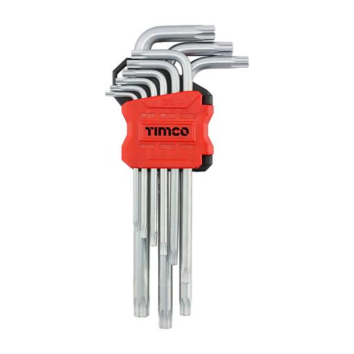 TIMCO Long Arm TX Drive Key Set (9pcs, Blister Pack of 9)