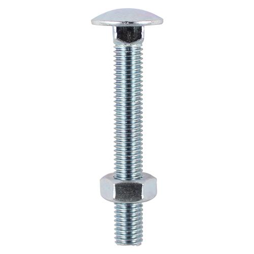 TIMCO Carriage Bolts & Hex Nuts - Zinc (M12 x 250, Box of 10)