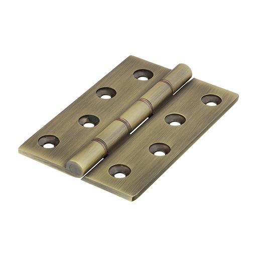 TIMCO Double Phosphor Bronze Washered Butt Hinge - Solid Brass - Antique Brass (102 x 67, Box of 1)