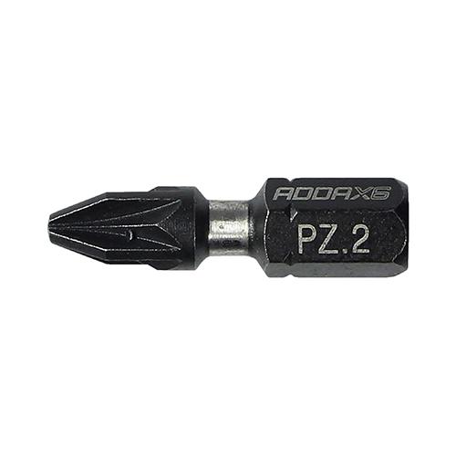 TIMCO Impact Driver Bits - PZ (No.2 x 25, Handy Bit Pack of 10)