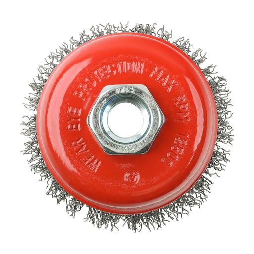 TIMCO Angle Grinder Cup Brush - Crimped Steel Wire (75mm, Blister Pack of 1)
