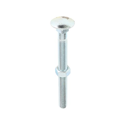 TIMCO Carriage Bolts & Hex Nuts - Zinc (M16 x 180, Box of 5)