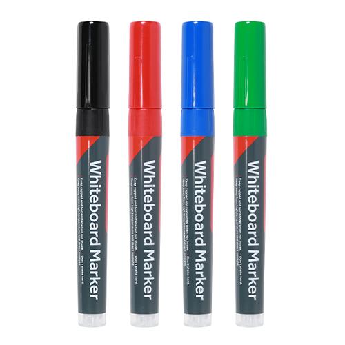 TIMCO Whiteboard Markers - Fine Tip - Mixed Colours (Fine Tip Four Pack, Box of 4)