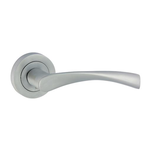 TIMCO Edleston Lever On Rose Handles - Satin Chrome (51mm, Blister Pack of 1)