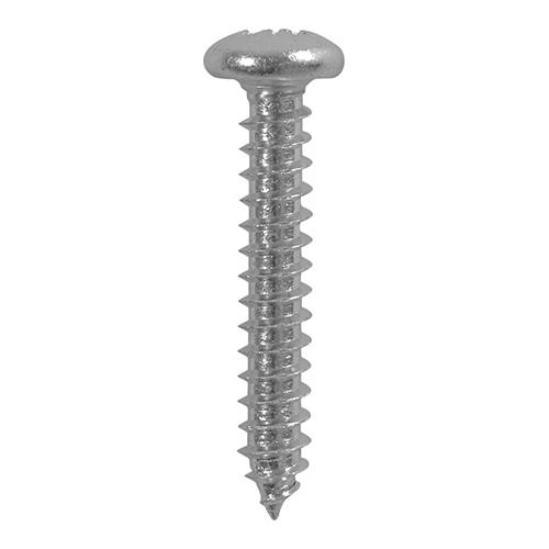 TIMCO Metal Tapping Screws - PZ - Pan - Self-Tapping - A2 Stainless Steel (4.8 x 50, Box of 200)