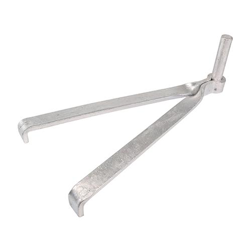 TIMCO Gate Hooks To Build - Double Brick - Hot Dipped Galvanised (16mm, Plain Bag of 1)