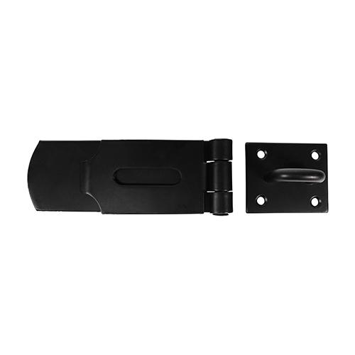 TIMCO Swivel Pattern Hasp & Staple - Heavy Duty - Black (8, Plain Bag of 1)