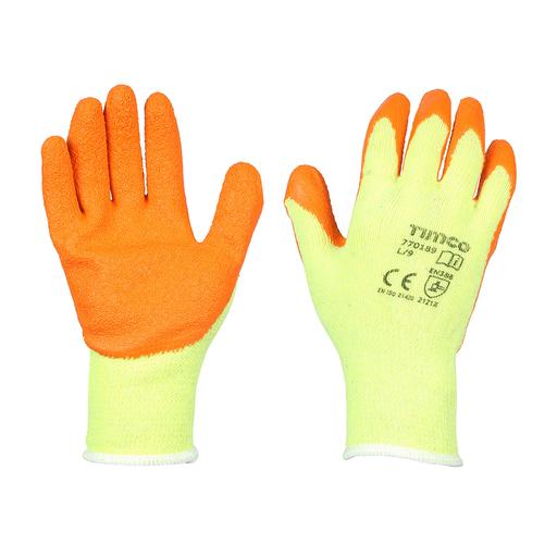 TIMCO Eco-Grip Gloves - Crinkle Latex Coated Polycotton - Multi Pack (Large, Bag of 12)