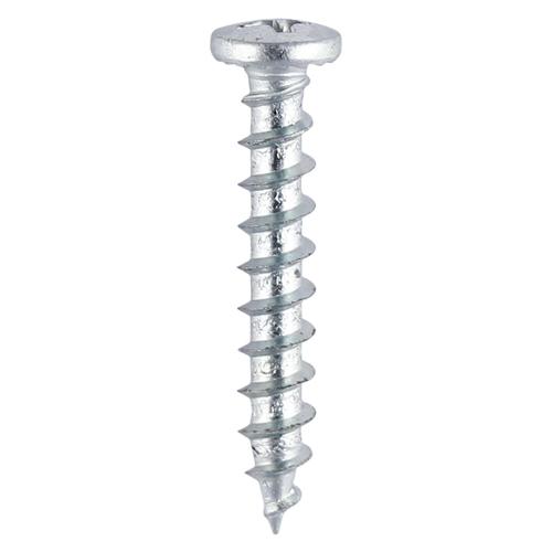 TIMCO Window Fabrication Screws - Friction Stay - Shallow Pan With Serrations - PH - Single Thread - Gimlet Point - Zinc (4.8 x 25, Box of 1000)