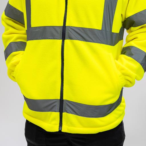 TIMCO Hi-Visibility Fleece Jacket - Yellow (Small, Bag of 1)