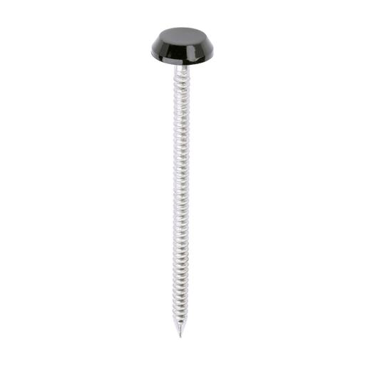 TIMCO Polymer Headed Nails - A4 Stainless Steel - Black (65mm, Box of 100)